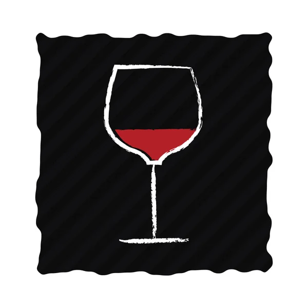 Verre Vin Rouge — Image vectorielle