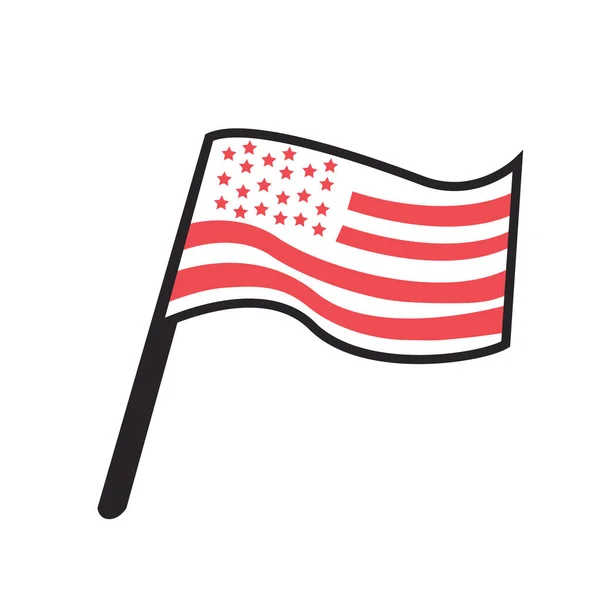 Stany Zjednoczone Ameryki Flaga — Wektor stockowy