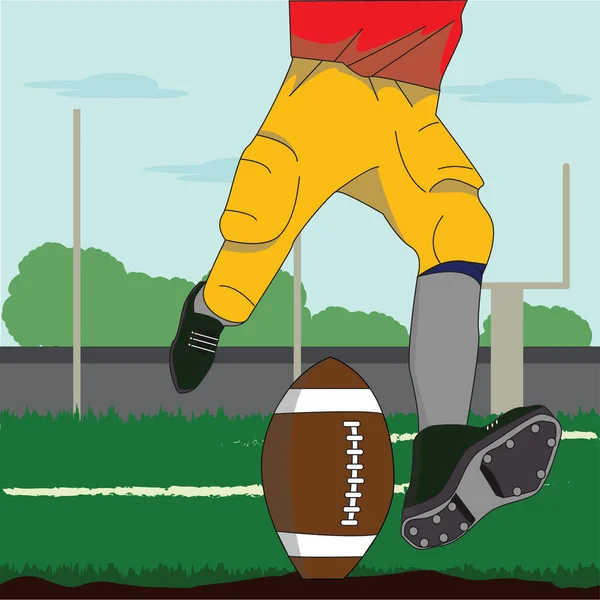 Joueur Football Américain Action — Image vectorielle