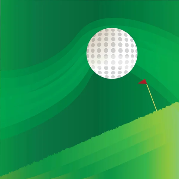 Golf Flag Stick Ball Abstract Background — Stock Vector