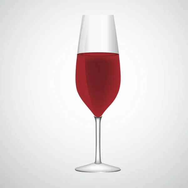 Glas Rotwein — Stockvektor