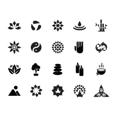 Zen simgesi silueti seti