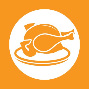 Tabakta kızarmış tavuk.