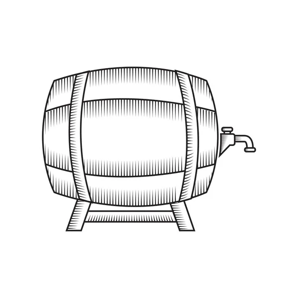 Una Ilustración Del Barril Cerveza — Archivo Imágenes Vectoriales