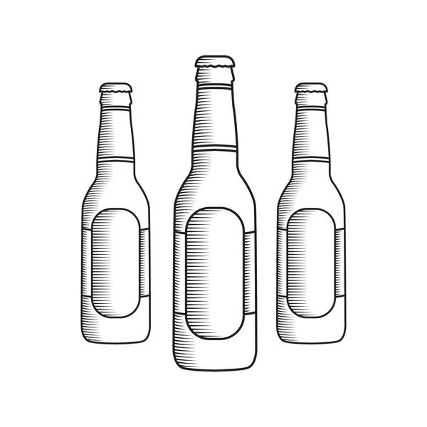 Una Bottiglia Birra Illustrazione — Vettoriale Stock