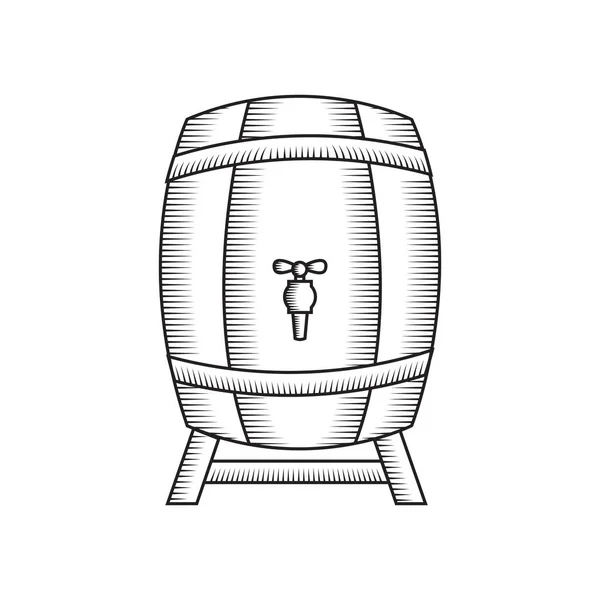 Une Illustration Tonneau Bière — Image vectorielle