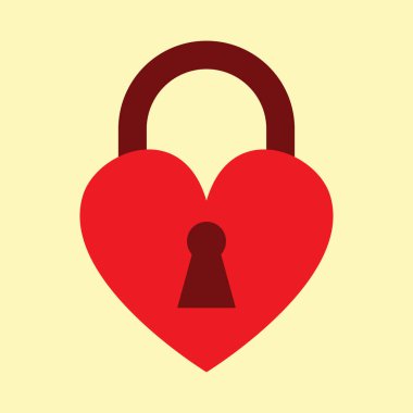 Bir aşk kilidi çizimi.