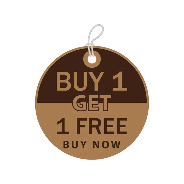 Buy One Get One Free Tag — стоковый вектор