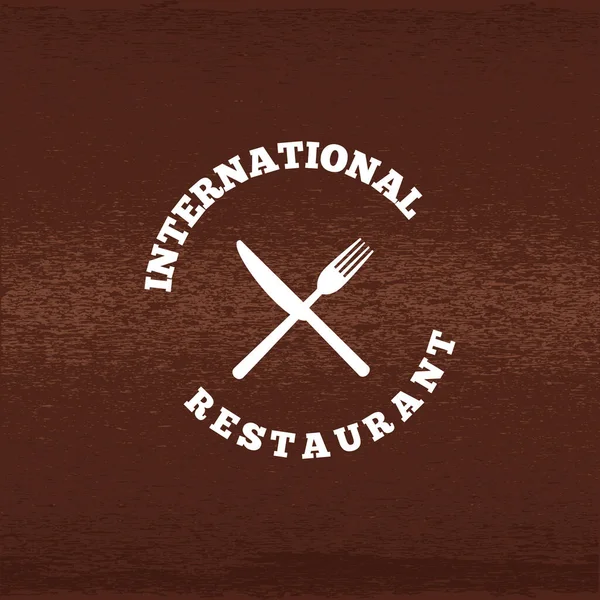 Une Illustration Étiquette Restaurant — Image vectorielle