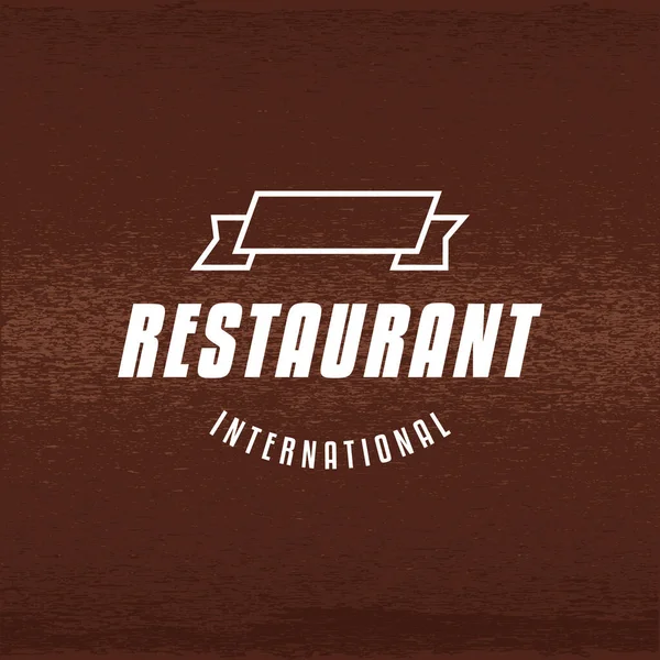 Illustration Eines Restaurant Etiketts — Stockvektor