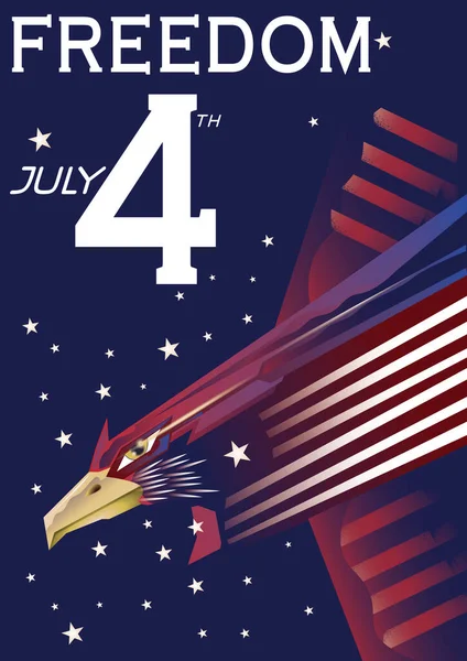 Plakat Zum Amerikanischen Unabhängigkeitstag — Stockvektor