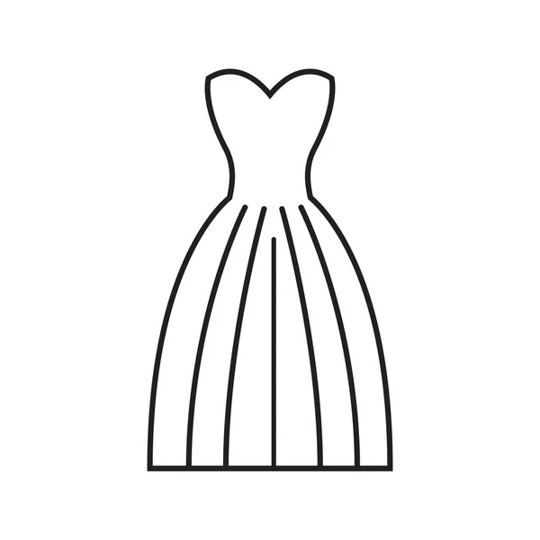 Ілюстрація Весільної Сукні — стоковий вектор