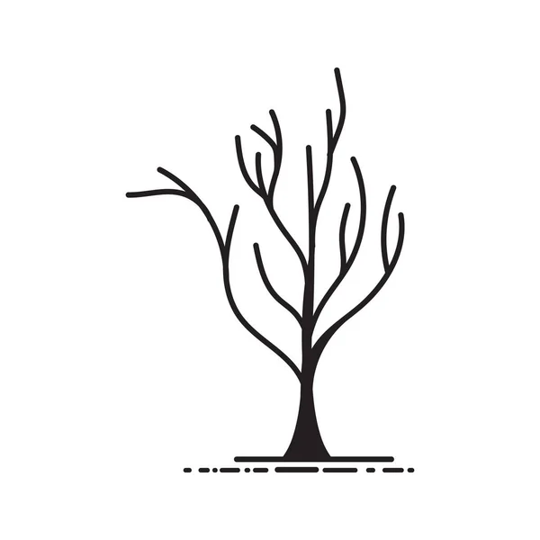 一株光秃秃的树 — 图库矢量图片