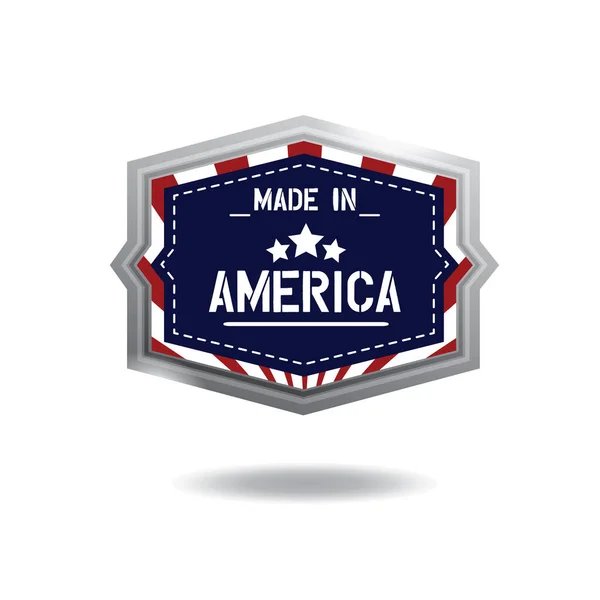 Gemaakt Amerika Label — Stockvector