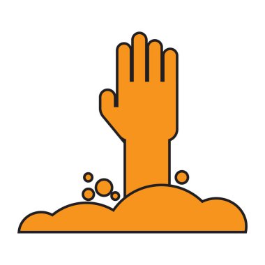 Zombi eli mezardan çıkıyor.