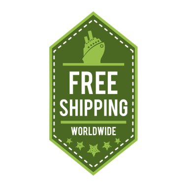 dünya çapında ücretsiz gönderim etiketi