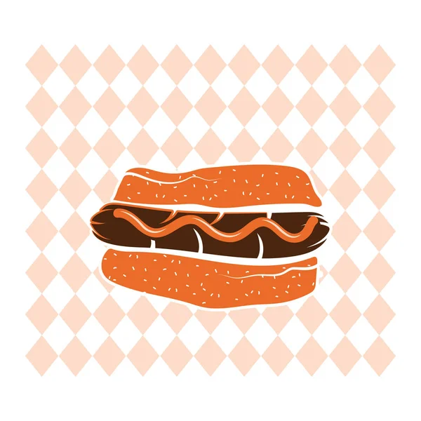 Illustrazione Hot Dog — Vettoriale Stock