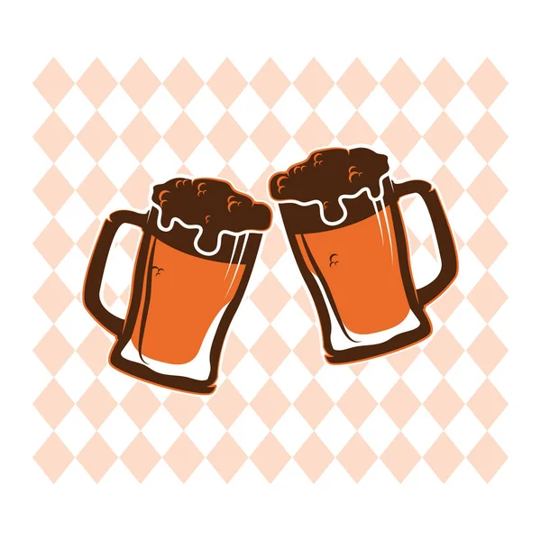Uma Ilustração Copos Cerveja —  Vetores de Stock