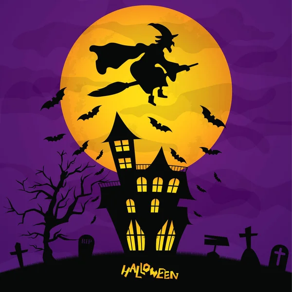 Een Halloween Achtergrond Illustratie — Stockvector