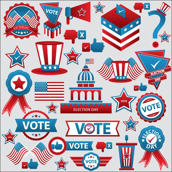 Set Election Icons — Stock Vector