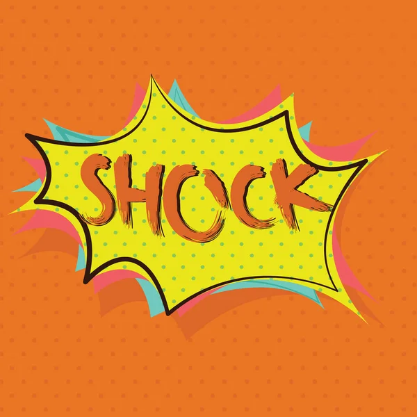 Een Woord Shock Illustratie — Stockvector