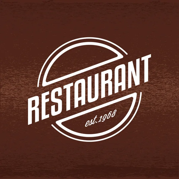 Illustration Eines Restaurant Etiketts — Stockvektor