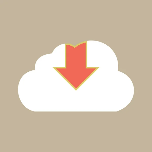 Download Teken Met Cloud Icoon — Stockvector