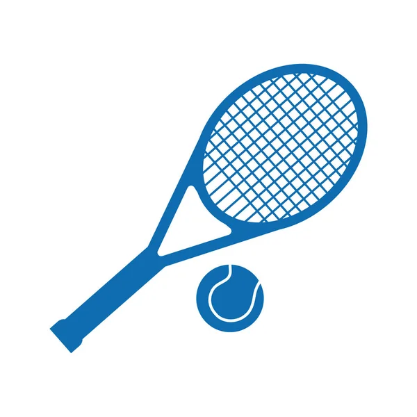 Racchetta Tennis Palla — Vettoriale Stock