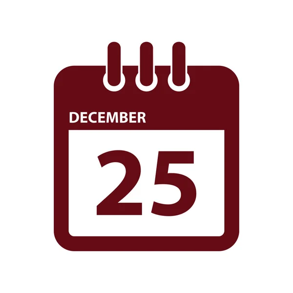 Kalender Markerad Juldagen — Stock vektor