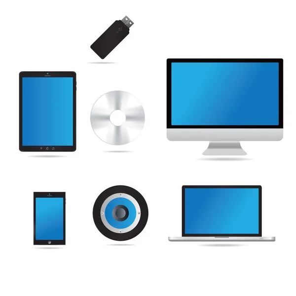 Collection Technology Devices — Stock Vector