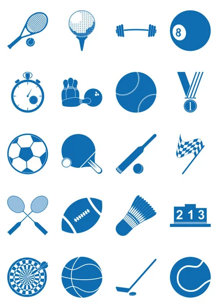 Conjunto Iconos Deportivos — Vector de stock