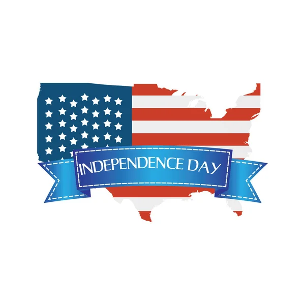 Rótulo Dia Independência Americana — Vetor de Stock