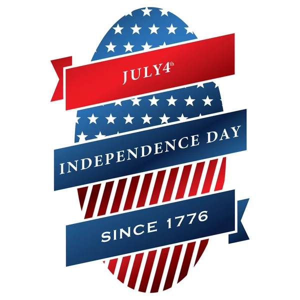 Etiqueta Del Día Independencia Americana — Archivo Imágenes Vectoriales