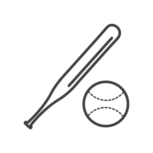 Baseball Ütő Labda — Stock Vector