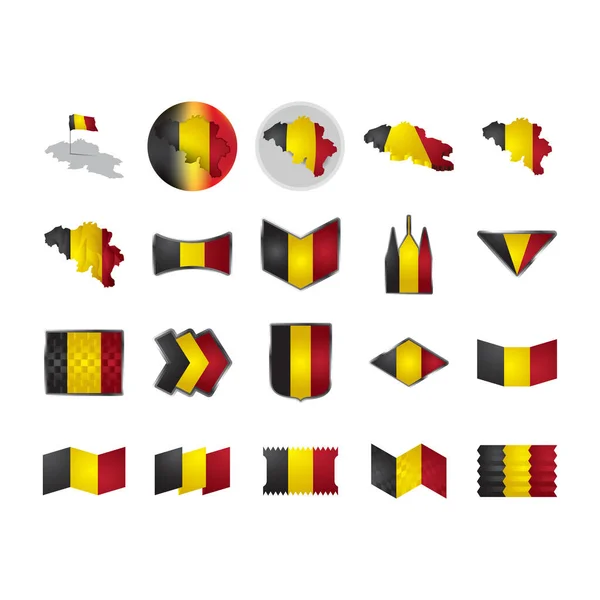 Conjunto Iconos Belgium — Vector de stock