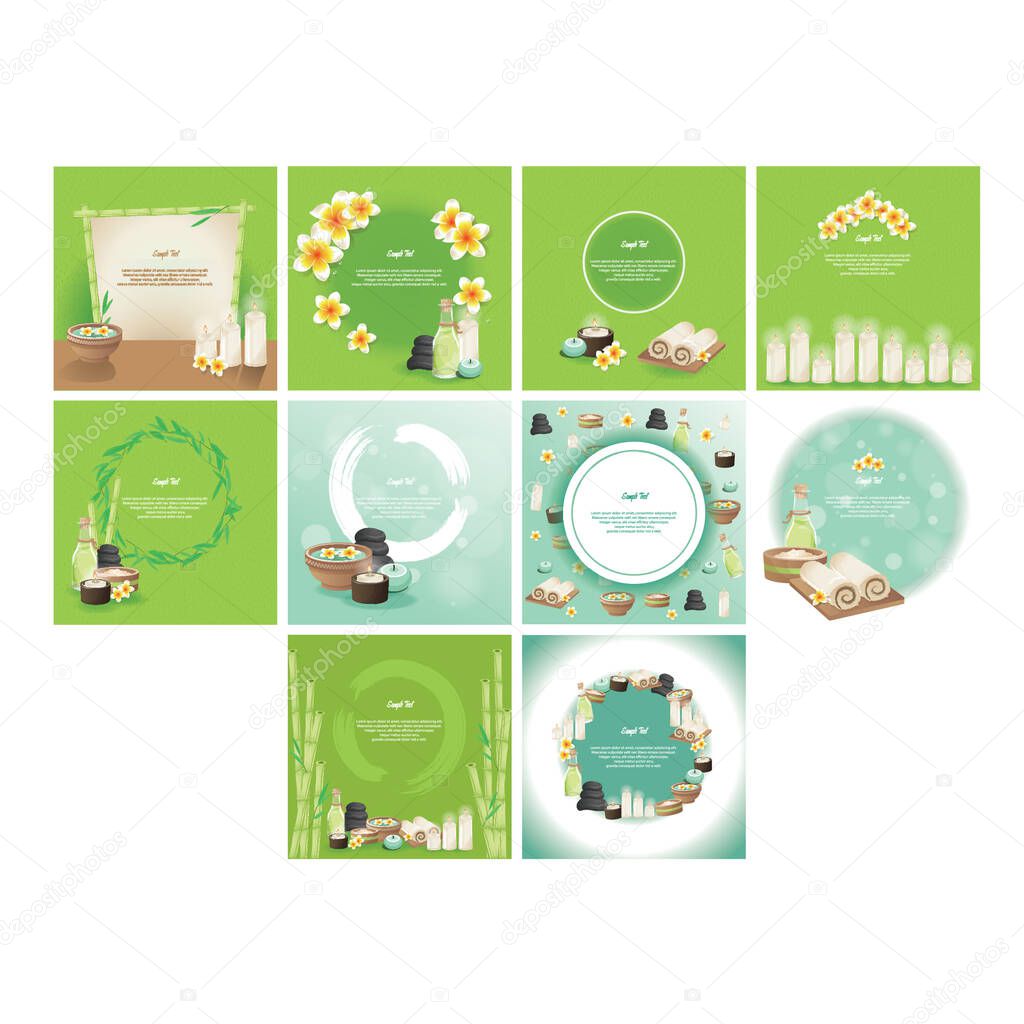 set of spa themed template