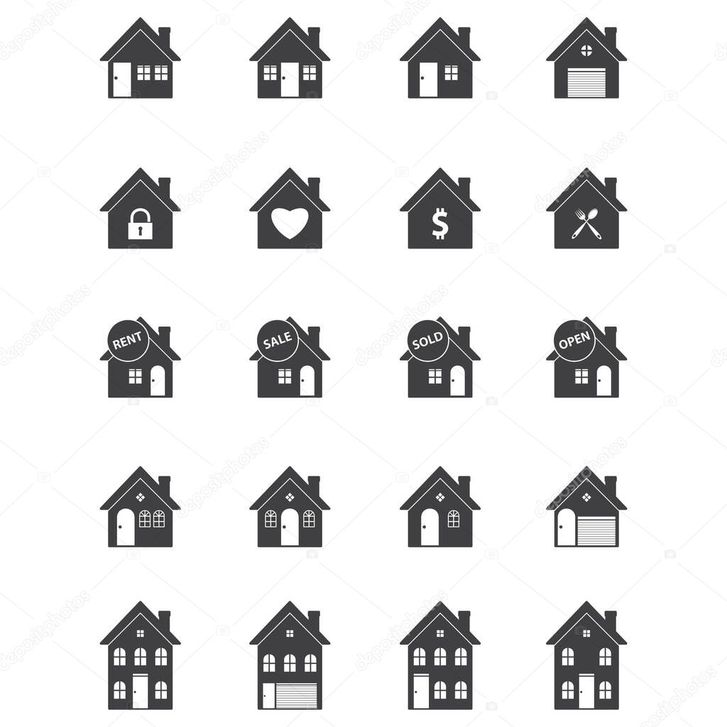 Set of house icons