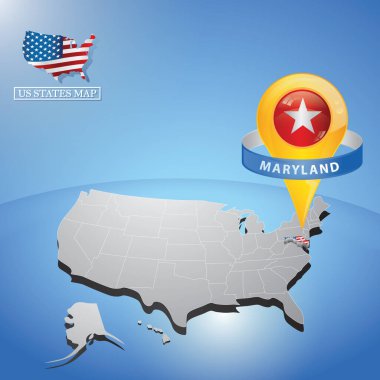 ABD haritasında Maryland Eyaleti
