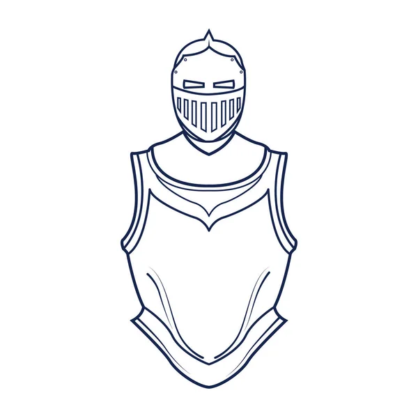 Kriegerrüstung Mit Helm — Stockvektor