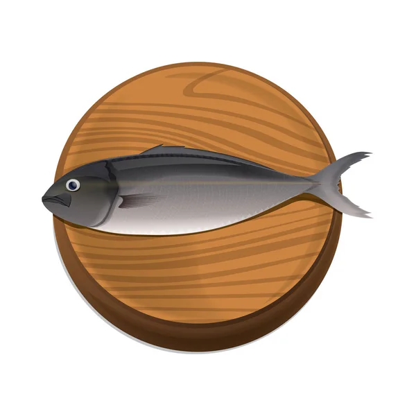 Fish Chopping Board — Stock Vector
