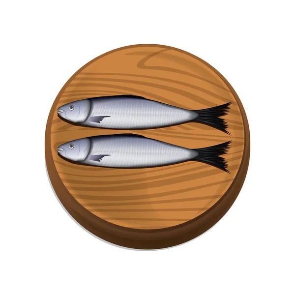 Peixes Tábua Cortar — Vetor de Stock