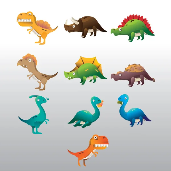 Set Dinosauruspictogrammen — Stockvector