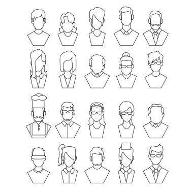 Farklı meslekleri olan insanlar.