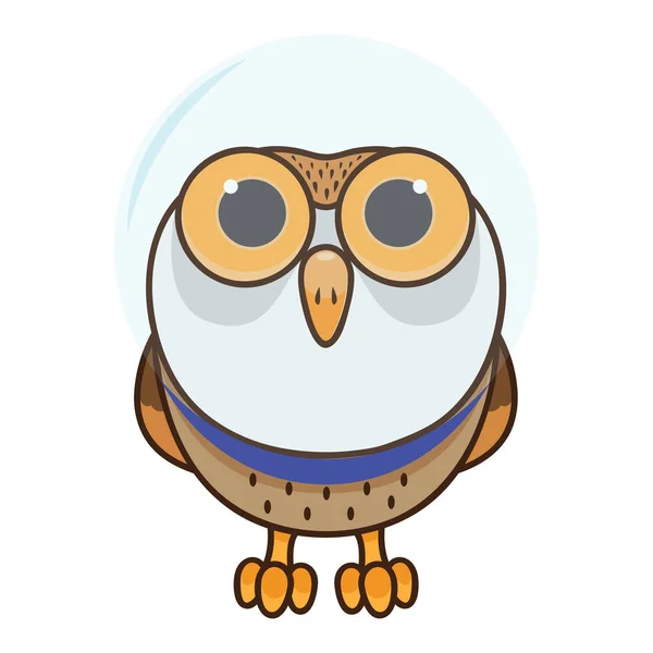Owl Wearing Glass Helmet — Stock Vector