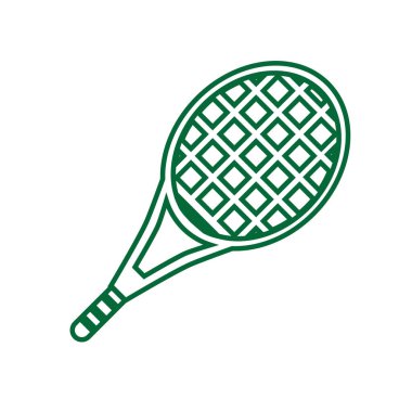 Bir tenis raketi illüstrasyonu.