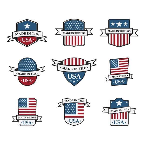 Badge Fabriqué Aux États Unis — Image vectorielle