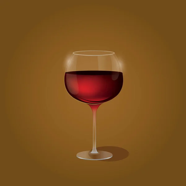 Glas Rotwein — Stockvektor