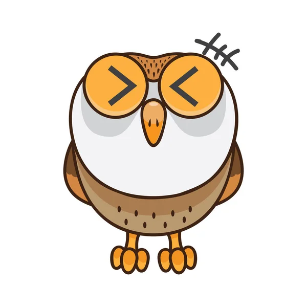 Owl Popping Vein — Stock Vector