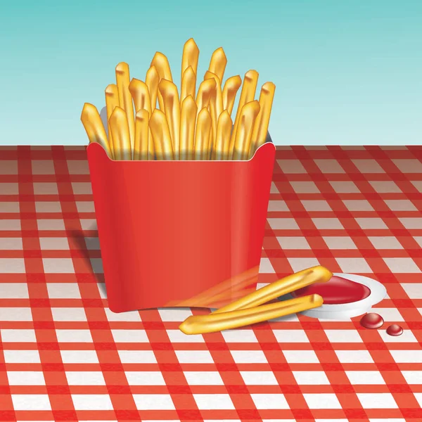 Frites Sauce — Image vectorielle