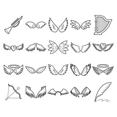 bir dizi melek simgesi